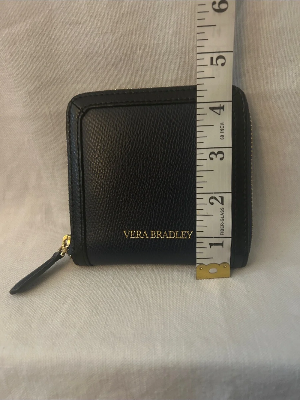 Vera Bradley Small Dark Blur Zip Wallet with Gold Logo - Picture 5 of 5